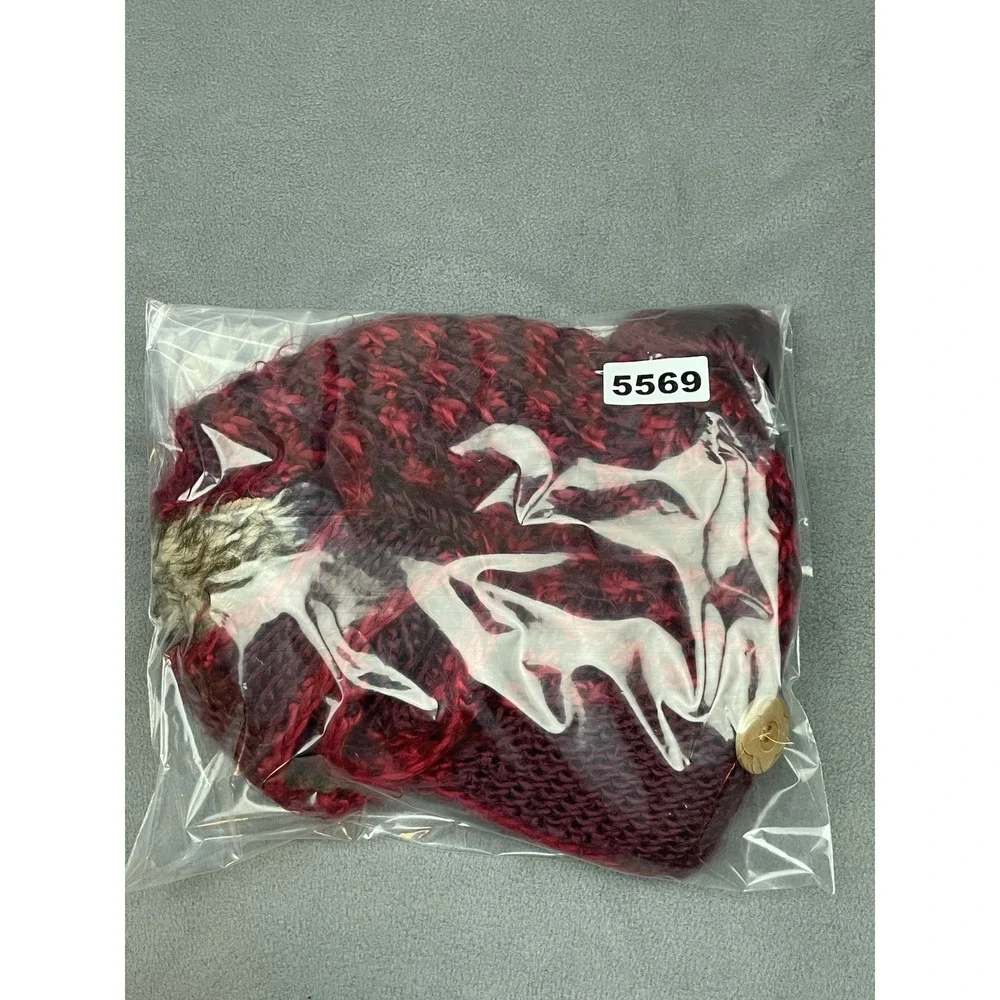 Pistil Ear flap‎ Beanie Hat Womens One Size Red Skull Cap Hat